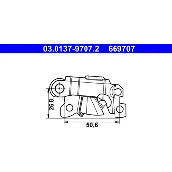 Brzdová čelist Sada příslušenství, parkovací brzdové čelisti ATE 03.0137-9707.2