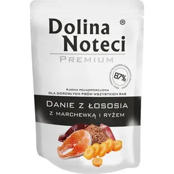 Krmivo pro psa Dolina Noteci PREMIUM JÍDLO LOSOS MRKEV RÝŽE kapsička pro psa 300g