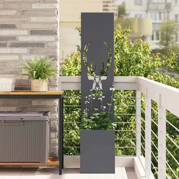 Zahradní dekorace vidaXL Soukromí na zahradě Zvířecí potisk Antracit 32 x 32 x 150 cm [876415]