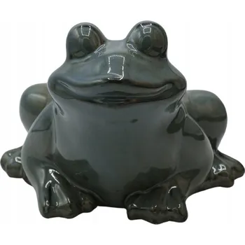 Zahradní dekorace Keramická žába zelená velká 24×27×22 cm - zahradní dekorace