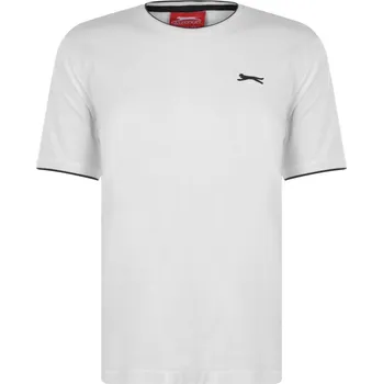 Pánské tričko Slazenger Tipped tričko pánské bílé Barva: Bílá, Velikost: XL