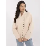 Světle béžový dámský vlněný krátký kabát MBM-KR-L176.87-light beige Velikost: ONE SIZE