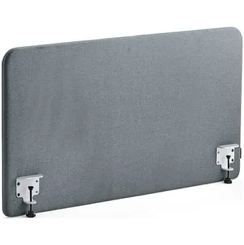 Paraván Stolový paraván ZONE, bílé svorky, 1200X650x36 mm, potah Rivet, modrošedá