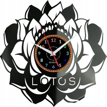 Hodiny Nástěnné hodiny Květ Lotosu - Vinylová deska, moderní dekorace, dárek