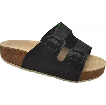 Dámská zdravotní obuv VANIMAR Kožené dvoupáskové korkáče - černé,vel. 36 - 46 vel. 37 - délka vnitřní stélky 24,4 cm