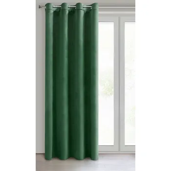 Dekorační velvet závěs s kroužky PAULINA 140x250 cm zelená (cena za 1 kus) MyBestHome