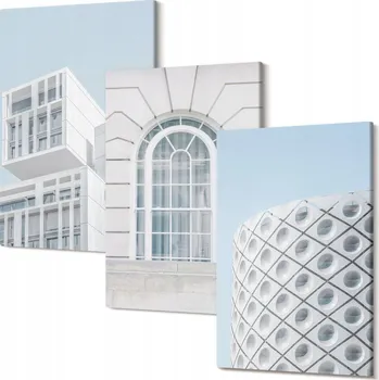 Obraz Sada obrazů do obýváku Moderní architektura geometrie 30x20 cm