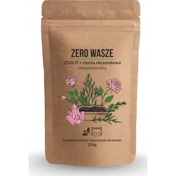 Osvěžovač vzduchu Granulát ZERO WASZE Přírodní Neutralizátor pachů do kočičích toalet Zeolit + křemelina Minerální Růže 250g boj proti zápachu