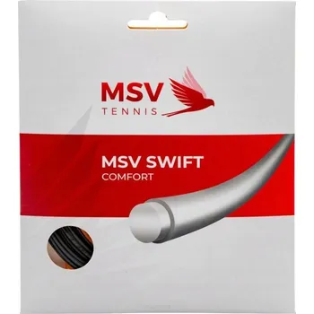 Struna na výplet tenisové rakety Tenisový výplet MSV SWIFT 1,25 mm / 12 m černý