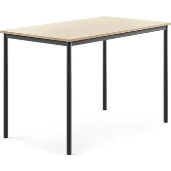 Jídelní stůl Stůl BORÅS, 1400x800x900 mm, antracitově šedé nohy, HPL deska, bříza