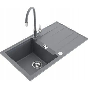 Granitový dřez Jednokomorový granitový dřez Milo Avangard šedý