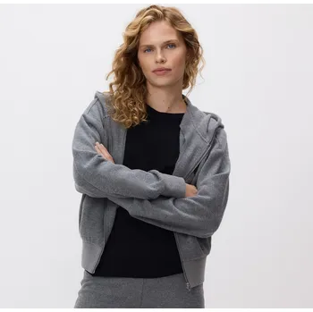 Pánská mikina Reserved - Mikina na zip s kapucí - tmavě šedá - 736GA-90M - 736GA-90M-M