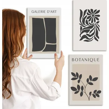 Obraz Sada obrazů pro dekoraci Galerie Abstraktní rostlinné vzory 3x 20x30 cm