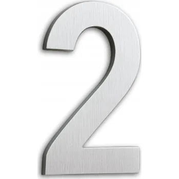 Obraz MODERNÍ ČÍSLO NA DŮM PÍSMENA 3D TABULKA S ČÍSLEM STŘÍBRNÁ VELKÁ 40CM