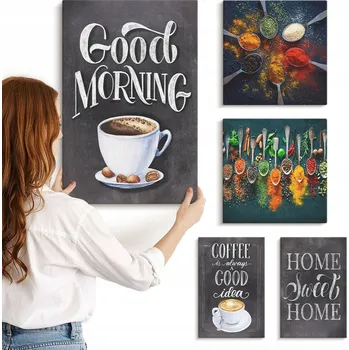Obraz Sada nástěnných dekorací Galerie Kávové nápady pro milovníky 5 kusů