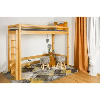 Postel MAXIDO Dětská postel Vali - horní spaní 200x90 přírodní - průchod 130 cm (Český výrobek)