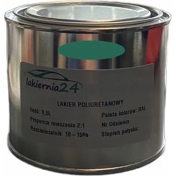 barva na kov Barva Polyuretanová průmyslová barva, polyuretanový polomatný lak 0,5l 2:1 RAL 6001