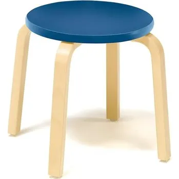 Stolička Stolička NEMO, výška 350 mm, bříza, modrá