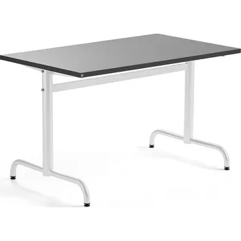 Jídelní stůl Stůl PLURAL, 1200x700x720 mm, linoleum, tmavě šedá, bílá