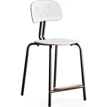 Jídelní židle Školní židle YNGVE, 4 nohy, výška 610 mm, antracitově šedá/bílá