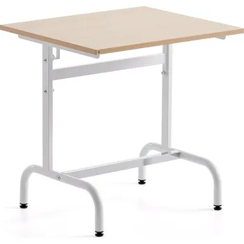 Zahradní lavice Školní lavice 180, HPL, bílá/bříza