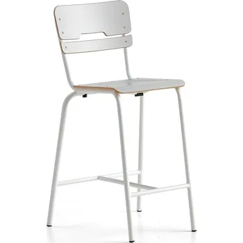 Školní židle SCIENTIA, sedák 360x360 mm, výška 650 mm, bílá/šedá