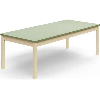 Psací stůl Stůl DECIBEL, 1800x800x590 mm, akustické linoleum, bříza/zelenošedá