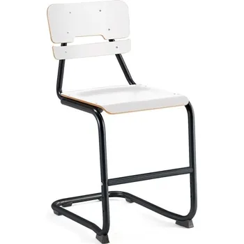 Školní židle LEGERE I, výška 500 mm, antracitově šedá, bílá