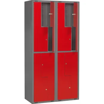Šatní skříň Šatní skříňka MINI Z, 2 sekce, 1000 mm, červené dveře