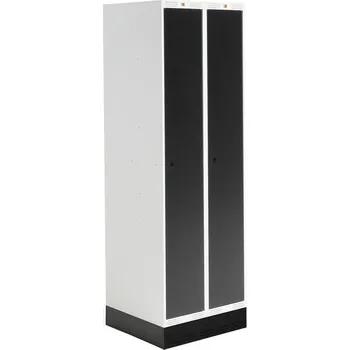 Šatní skříň Šatní skříňka ROZ, 2 sekce, se soklem, 1890x600x550 mm, černá