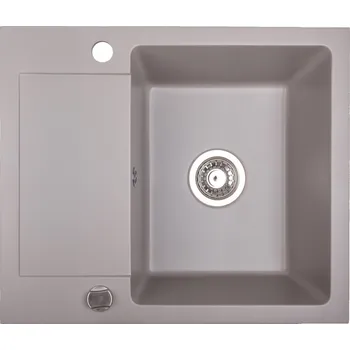 Granitový dřez Jednokomorový granitový dřez Brenor Cordeo 59, šedý