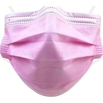 rouška Ústenky s gumičkou, Cool Comfort 3-vrstvé, 50 ks, růžová