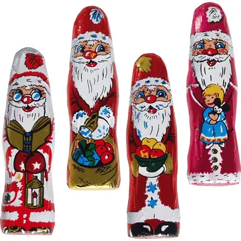 Čokoláda STORZ - Vánoční mini MIKULÁŠ 5g , baleno po 4 ks MIX