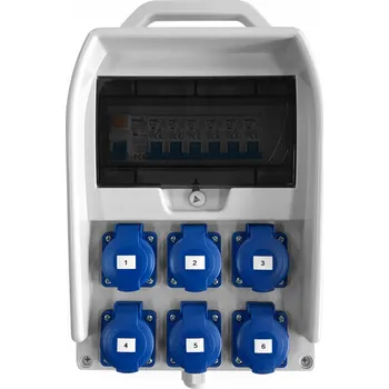 Rozvaděč Staveništní rozvaděč 9-modulový 6x230V R-BOX Pawbol B.18.300-11