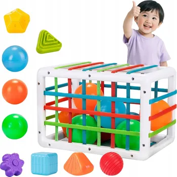 Třídič kostek Barevná senzorická kostka Elastický DÁREK pro dítě