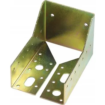 Věšák Držák trámu Věšák Podpěra trámu 80mm Žlutý pozink 122x84x82mm