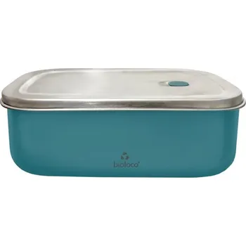 Jídlonosič Chic.mic Nerezový svačinový box Bioloco Barva: Petrolejový