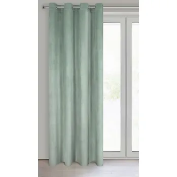 Dekorační velvet závěs s kroužky PAULINA 140x250 cm světle mátová (cena za 1 kus) MyBestHome