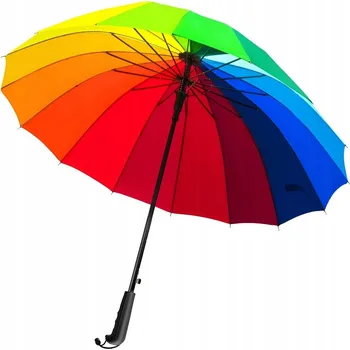 BNTrade dlouhý manuální deštník bez obalu, vícebarevný