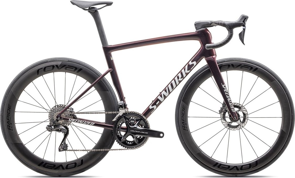 Silniční kolo Specialized S-Works Tarmac SL8 Di2 2025 Velikost kola: 58, Barva kola: Gloss Solidity / Red To Black Pearl / Metallic White Silver, Modelový rok: 2024 Gloss Solidity / Red + RETÜL FIT ZDARMA