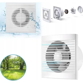 Domácí ventilátor Koupelnový ventilátor 100mm domácí výkonný 120m3/h tichý