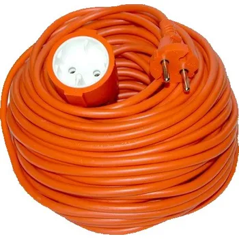 Prodlužovací kabel SOLIGHT - prodlužovací přívod 2x1,0mm2 oranžový - 30m