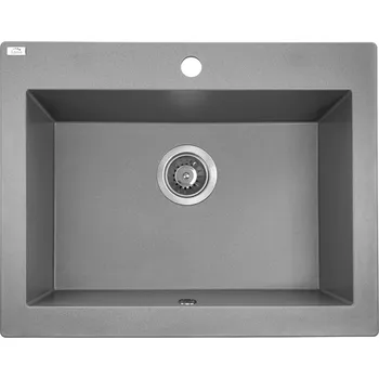 Granitový dřez Laveo Dřez 1 komorový Komodo, granit - SBK_510A, šedý