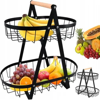 Obraz Kovový koš na ovoce černý