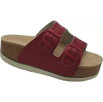 Dámská zdravotní obuv VANIMAR Korkové pantofle na klínku (korkáče) - červené, vel. 36 - 42 vel. 36 - délka vnitřní stélky 23,5 cm