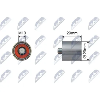 Napínací kladka, žebrovaný klínový řemen NTY (RNK-AU-081)