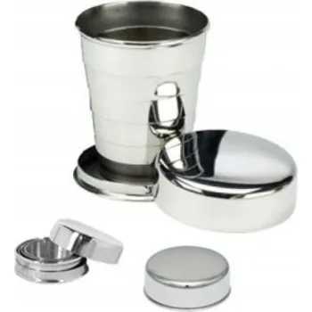 KIELISZEK STALOWY SKLADANY KOVOVÝ LOVEČECKÝ PŘÍVĚSEK NA KLÍČE Stříbrná