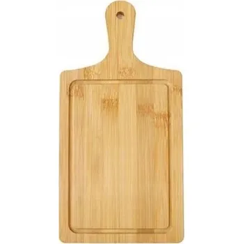 Kuchyňské prkénko VELKÉ BAMBUSOVÉ KUCHYŇSKÉ PRKÉNKO S RUKOJETÍ NA KRÁJENÍ 40x16cm