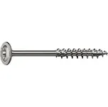 SPAX vrut do dřeva talířová hl.8.0x200 část.závit Torx 40 nerez A2, s cert. (500 ks)