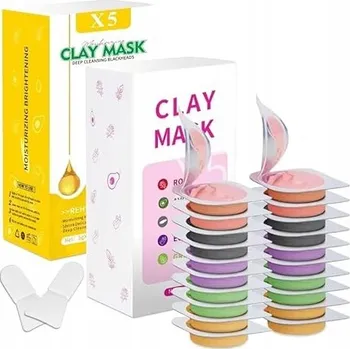 Pleťová maska Sada 20 jílových masek, pleťová maska, bahenní maska, hloubkové čištění pleti